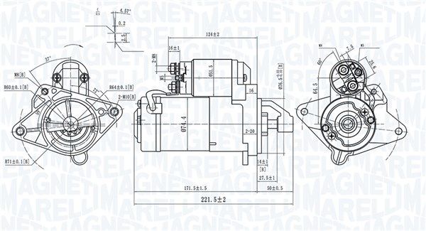 MAGNETI MARELLI Käynnistinmoottori 063721415010